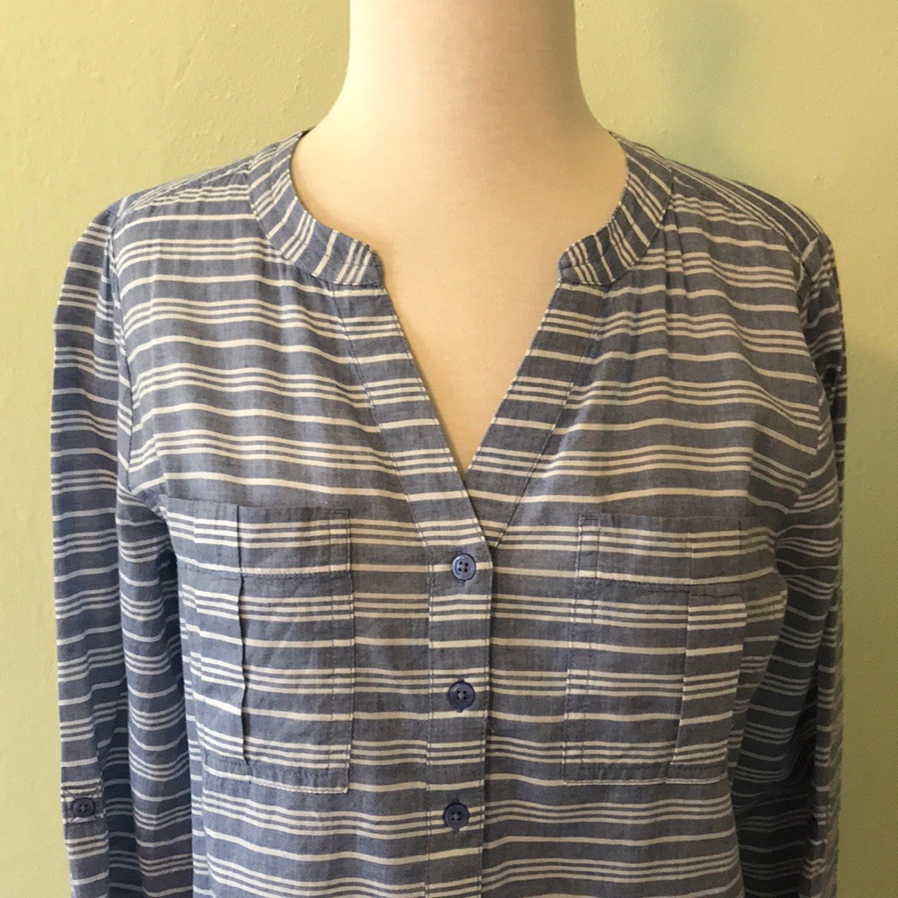 Gap Cotton Blue Blouse